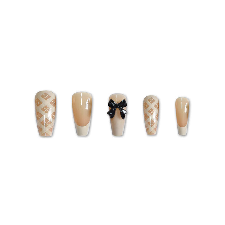Elegant Long Length Press-On Nail Art Kalsten
