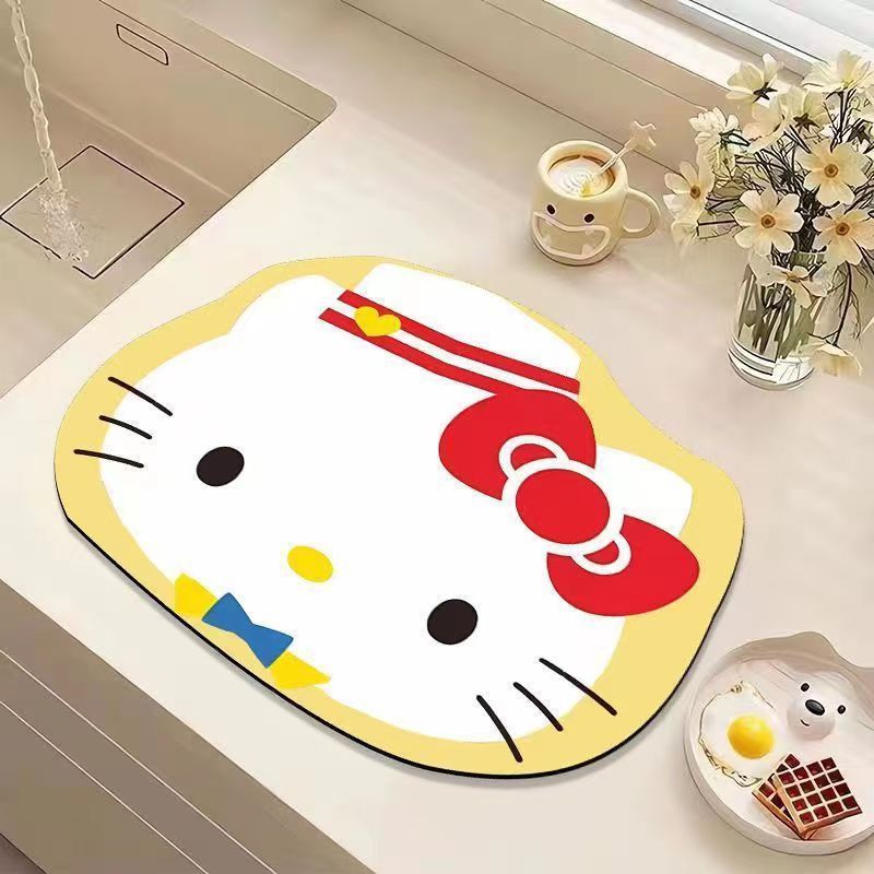 Cute Cat-Shaped Plush Bath Rug