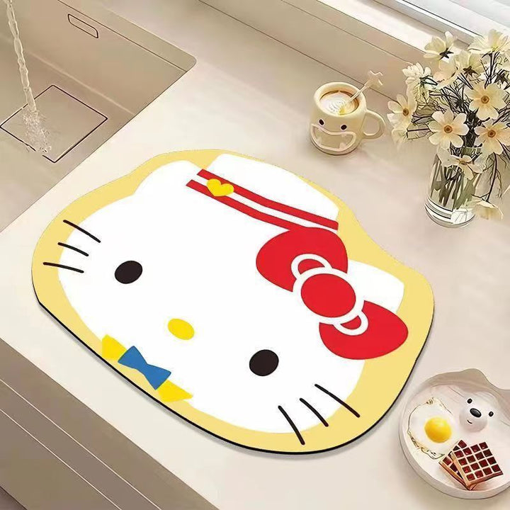 Cute Cat-Shaped Plush Bath Rug