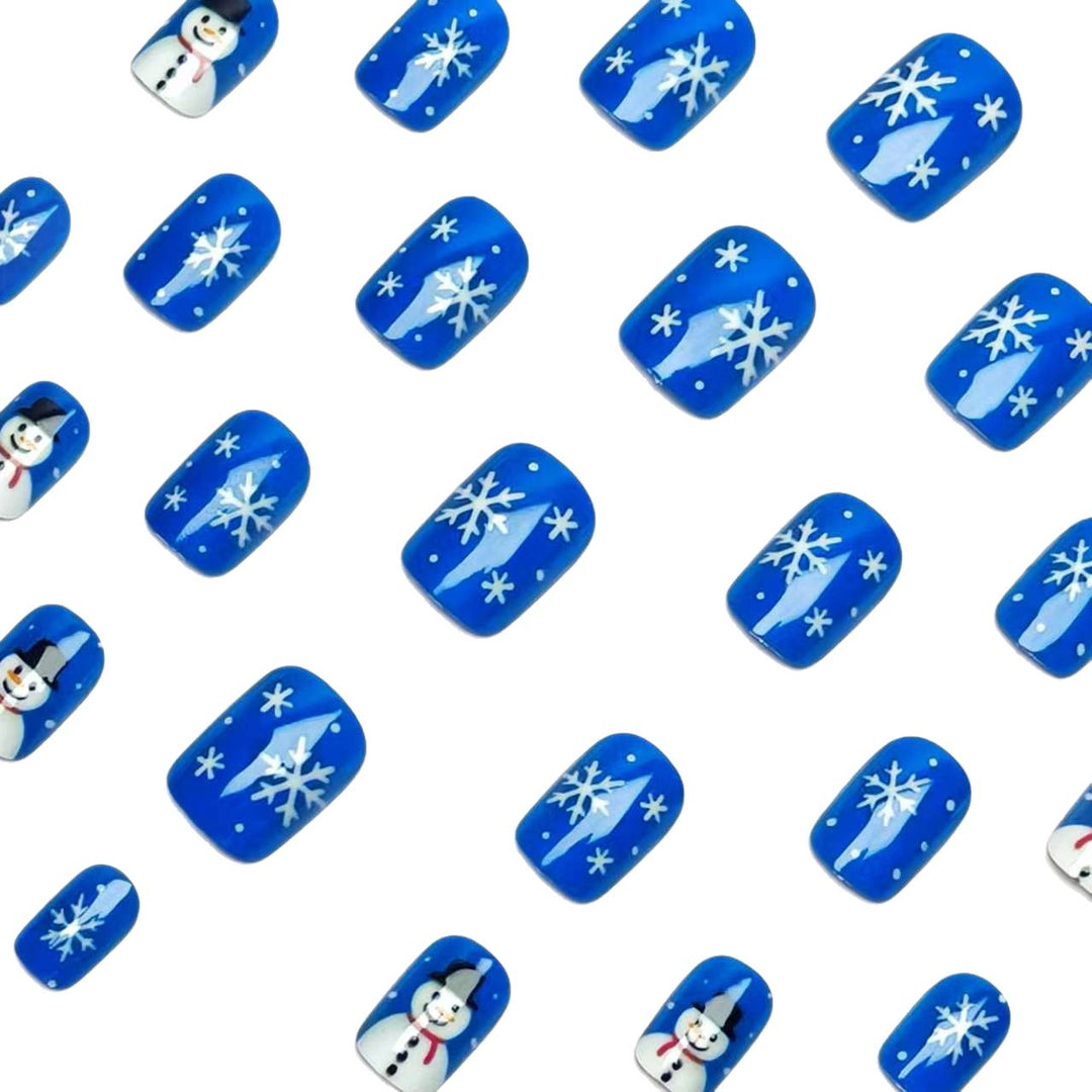 Artificial nails with festive snowman design Kalsten