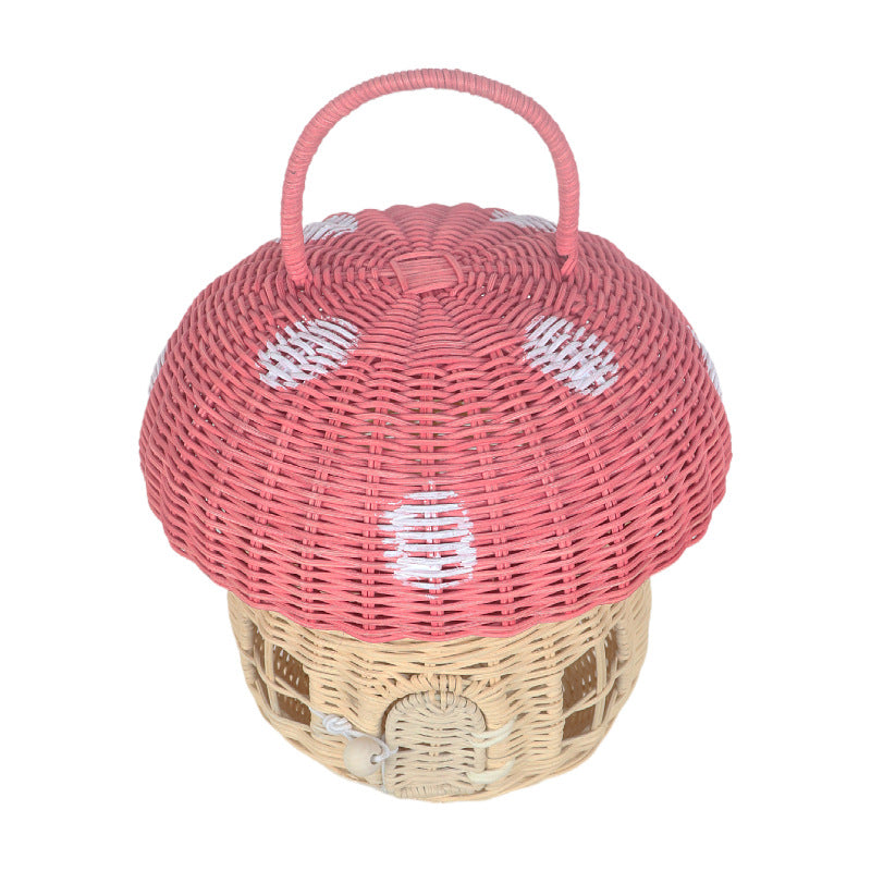 Fun Mushroom-Shaped Woven Storage Basket Kalsten