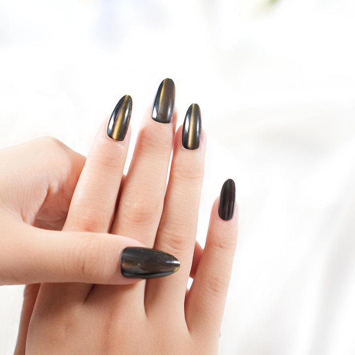 Glossy Metallic Press-On Nail Set Kalsten