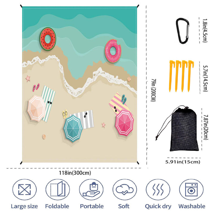 Large Portable Beach Mat Kalsten