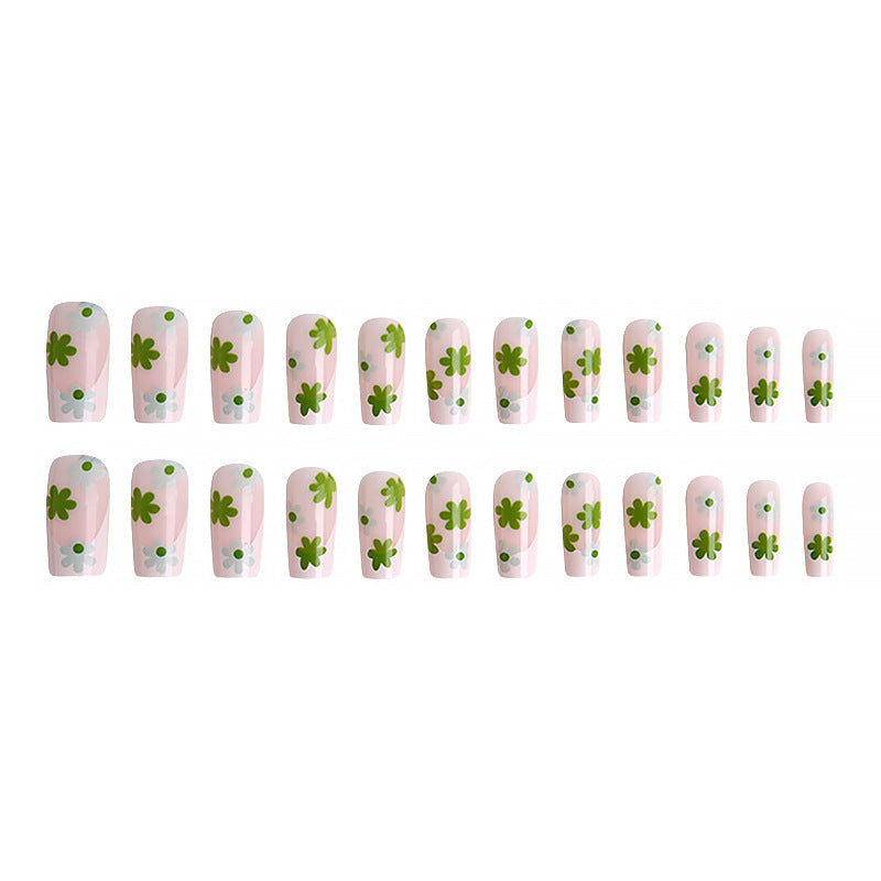 Artful Nail Tips with Floral Pattern Kalsten