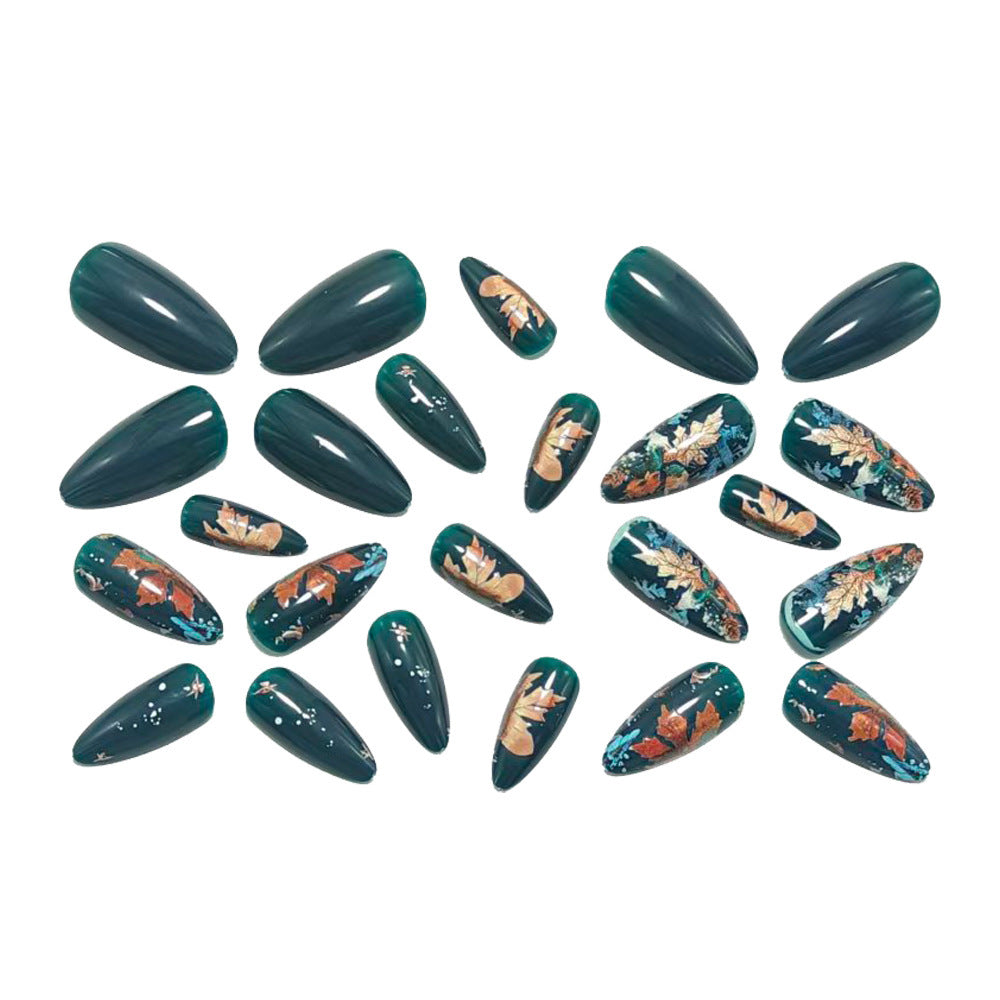 Artificial nails with luxurious leaf design Kalsten