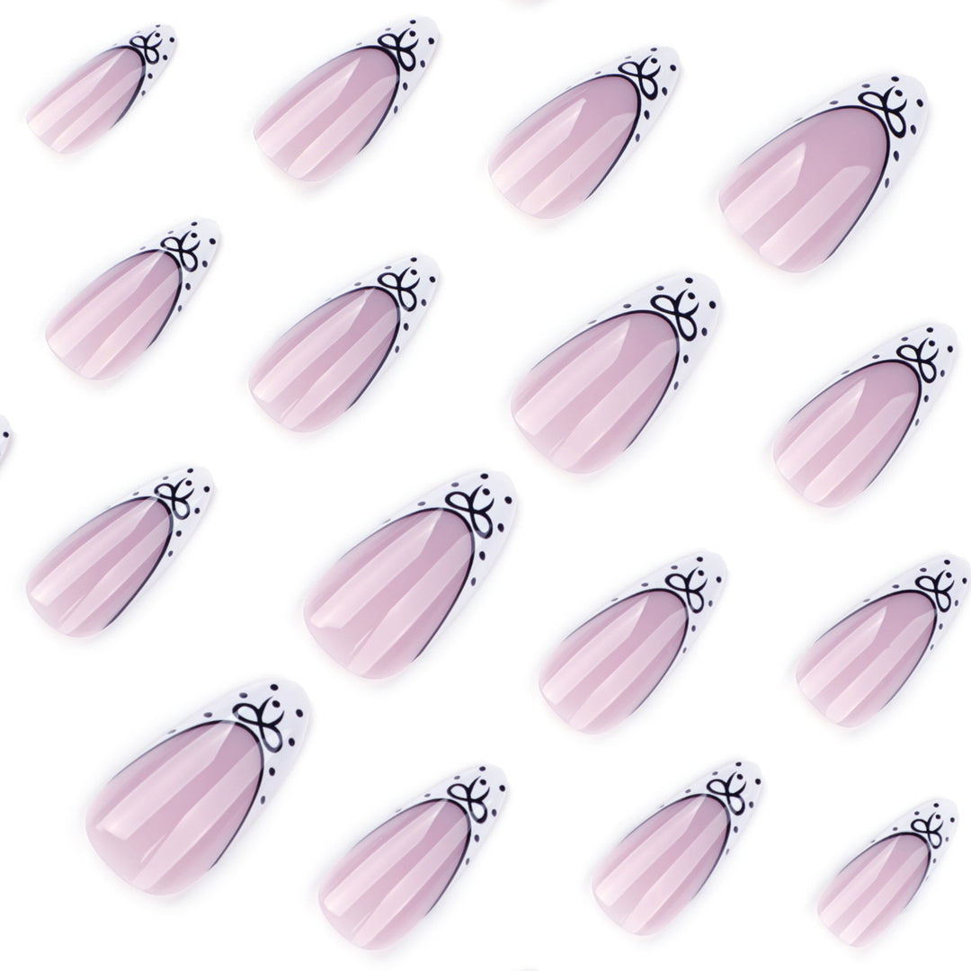 Artistic Stiletto Nails with Elegant Floral Design Kalsten