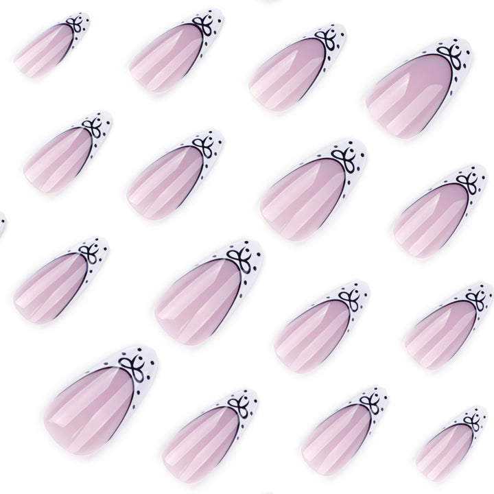 Artistic Stiletto Nails with Elegant Floral Design Kalsten