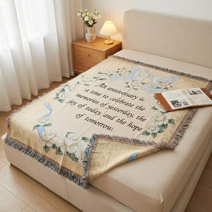Artistic Floral Tapestry Blanket