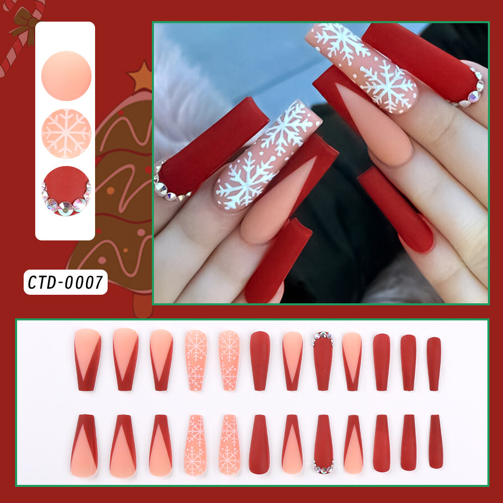 Festive Holiday Themed Press-On Nail Set Kalsten