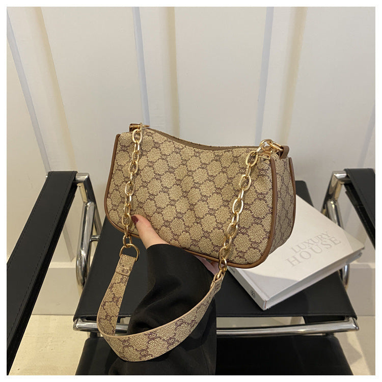 Chain-Handle Fashion Handbag