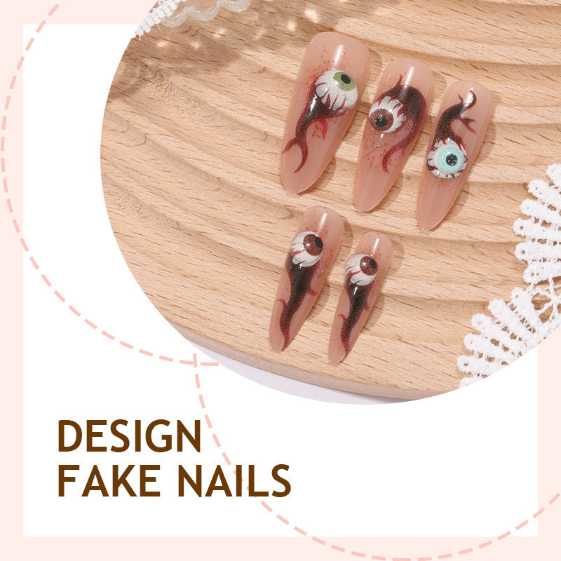 Nail art set with creative eye design Kalsten