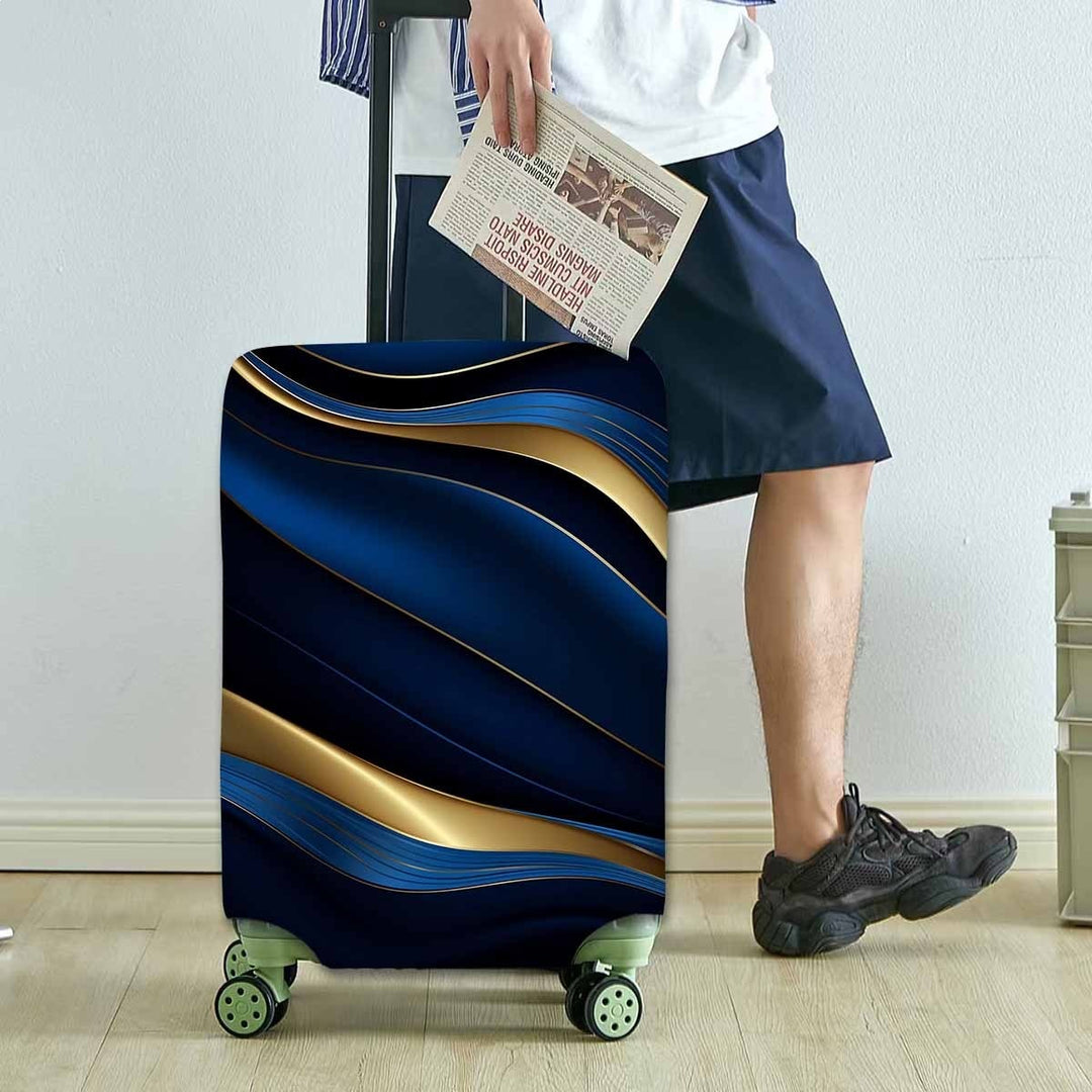 Women's hard shell suitcase with elegant wave design Kalsten