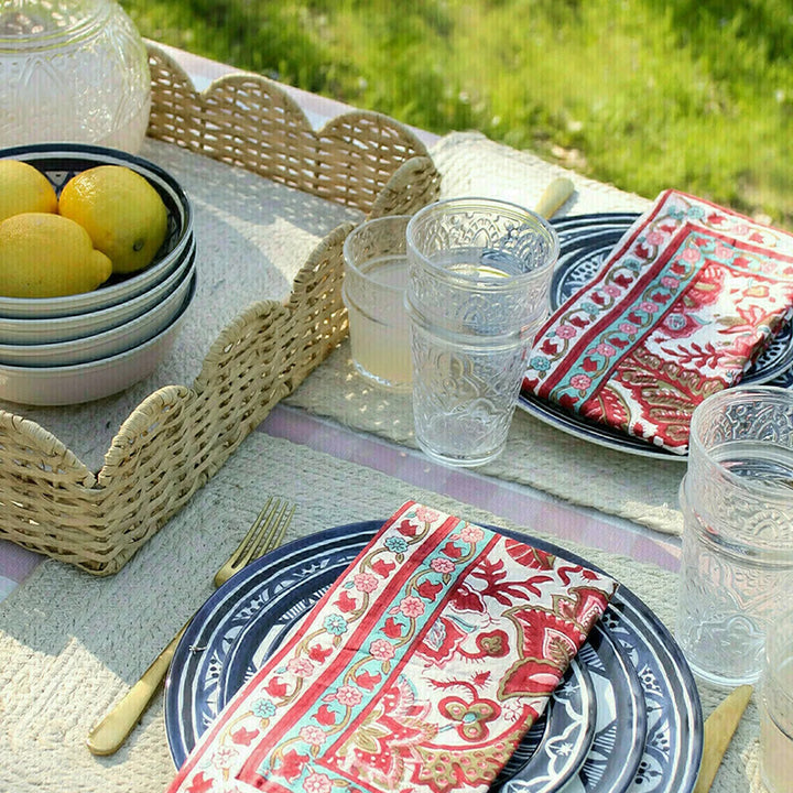 Scalloped Woven Storage Tray Kalsten