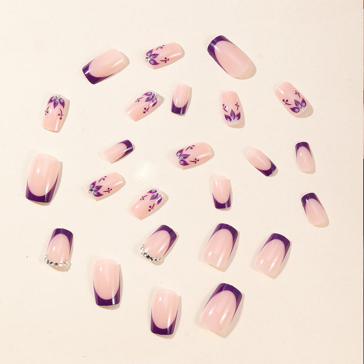 Artistic Floral Acrylic Nail Extensions Kalsten