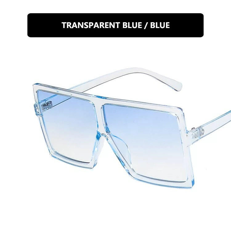 Women modern oversized sunglasses with transparent frame and stylish lenses Kalsten