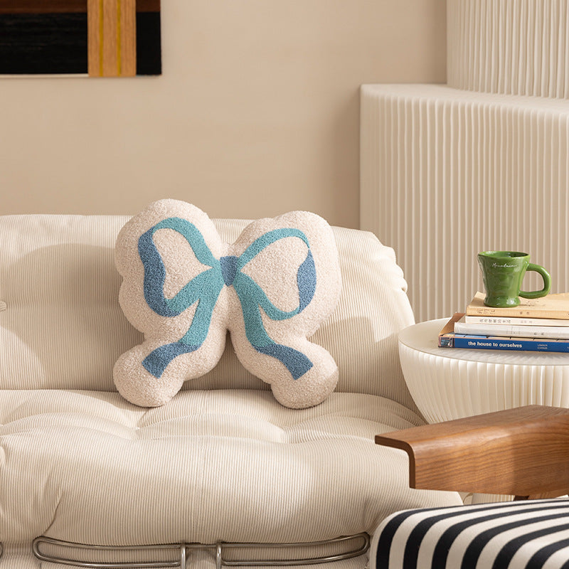 Form pillow in loop design with bouclé cover and soft filling Kalsten