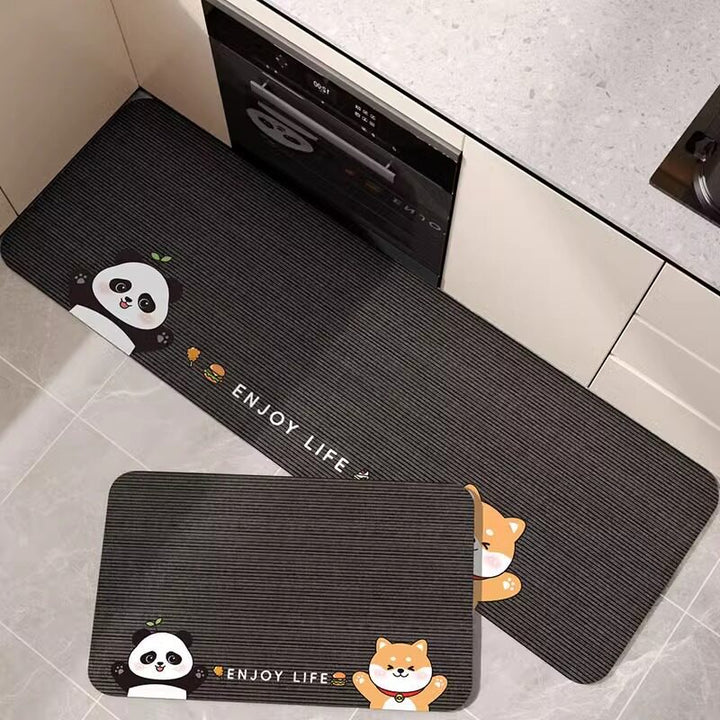 Playful Dog-Themed Kitchen Mat