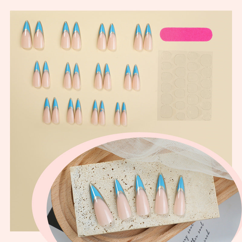 Creative Press-On Nail Set with Elegant Artistic Designs kalsten
