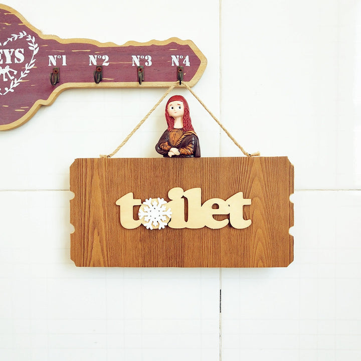 Decorative Wooden Bathroom Symbol