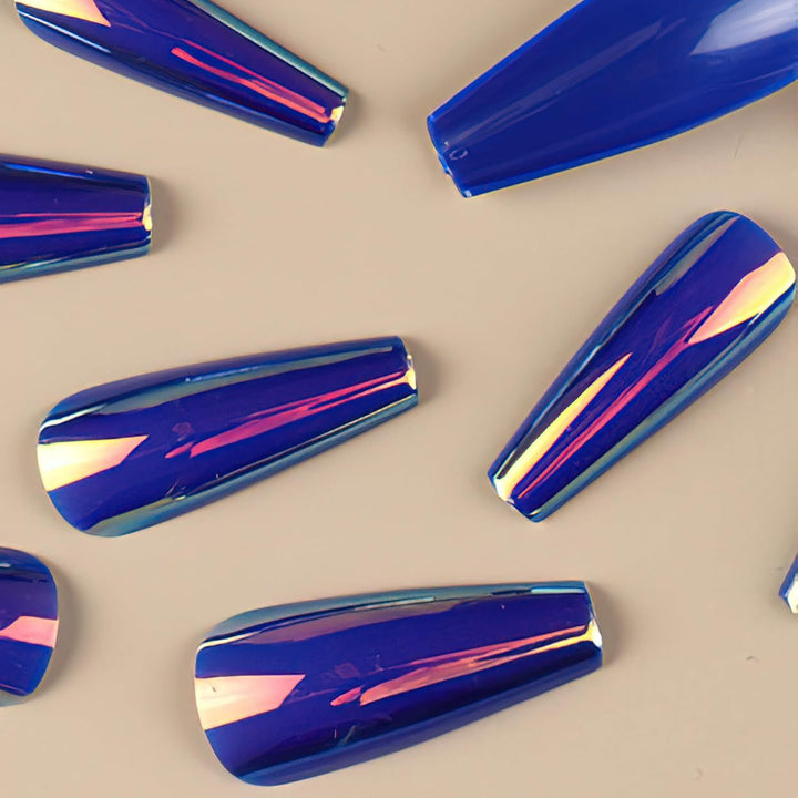 Artificial nail tips with holographic shine Kalsten