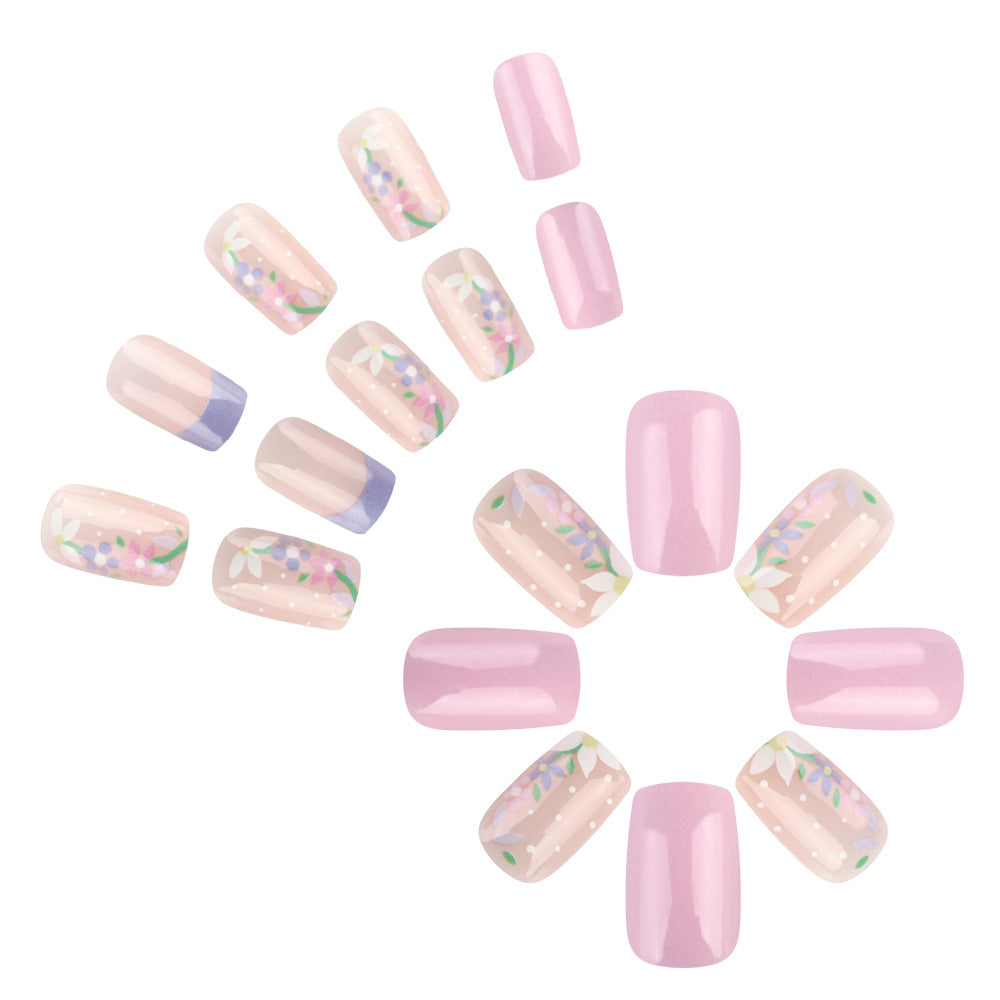 Floral Art Press-On Nail Design Kalsten