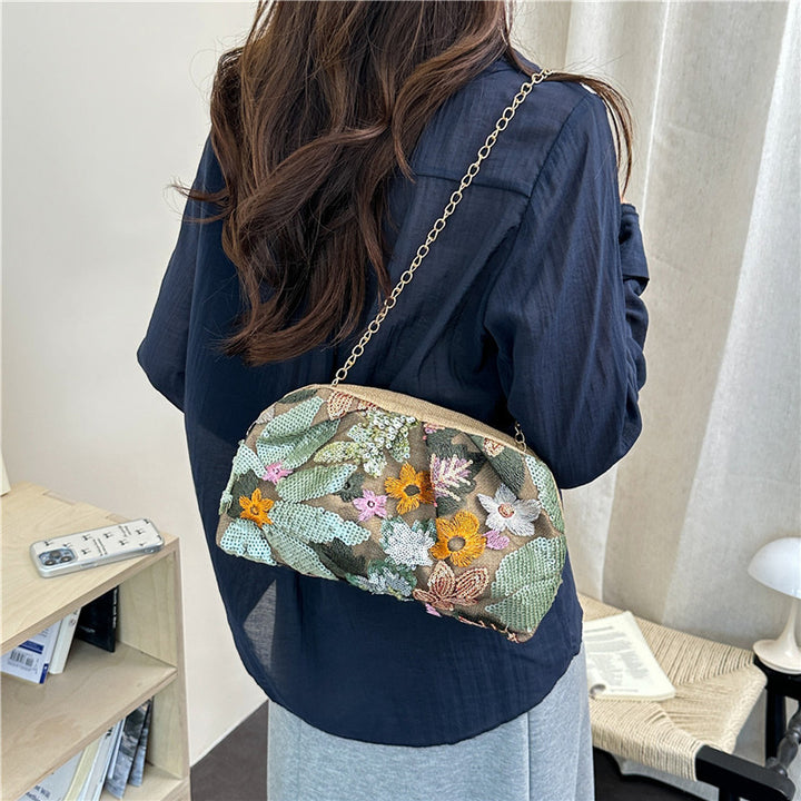 WoElegant Floral Sequin Clutch Bag Kalsten
