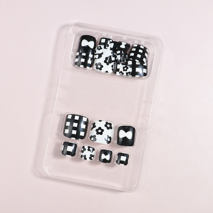 Artistic Floral Press-On Nail Art Set Kalsten