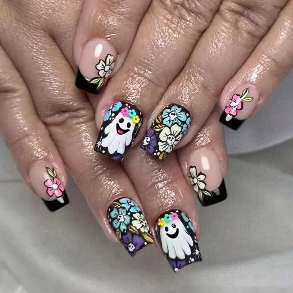 Creative Floral and Ghost Nail Art Set Kalsten