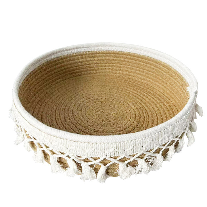 Women Decorative Storage Basket with Tassels Kalsten
