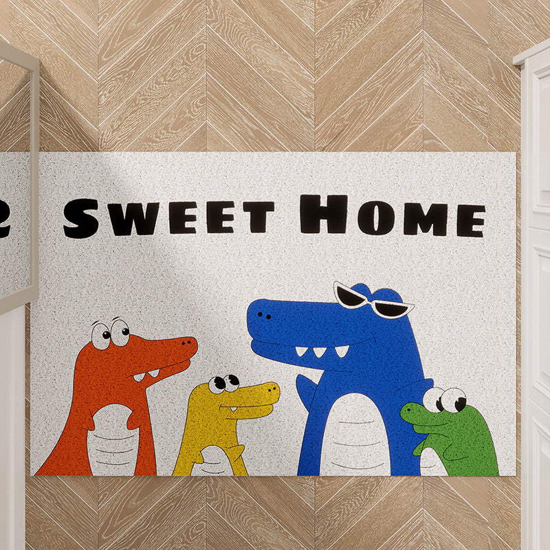 Cartoon Cat-Themed Welcome Mat