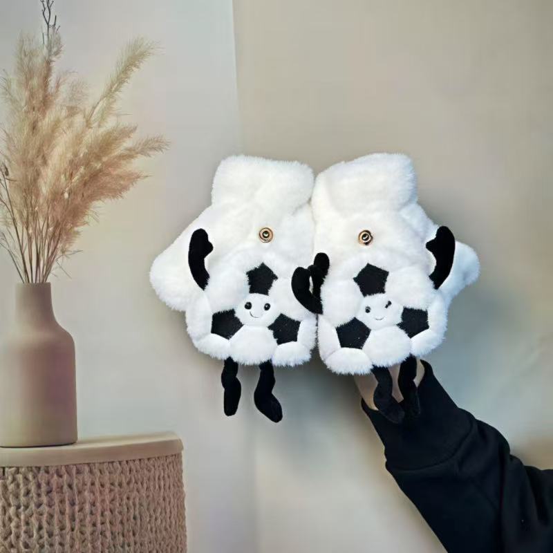 Plush Soccer-Themed Slippers Kalsten