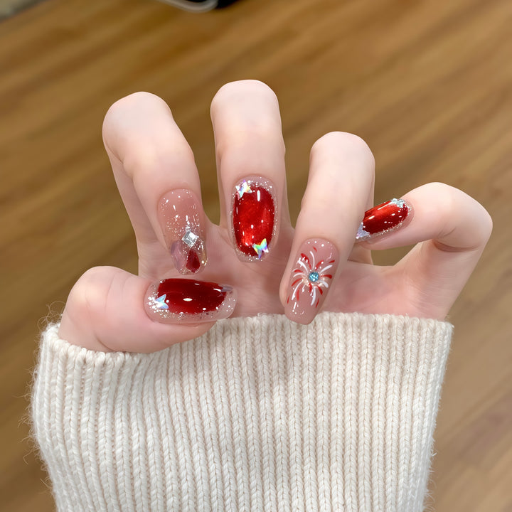 Glittering artificial nails Kalsten