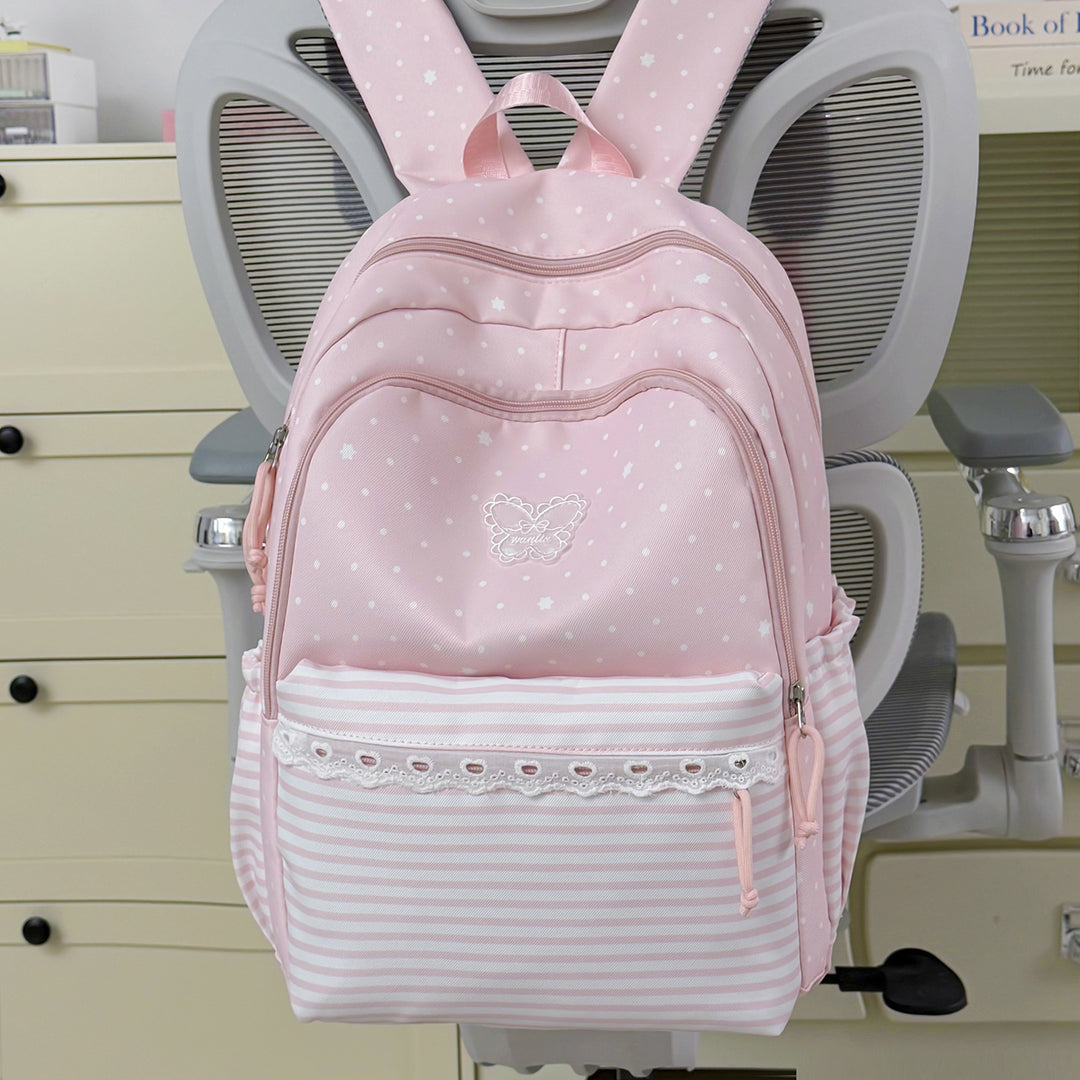 Playful Bunny-Ear Design School Backpack Kalsten