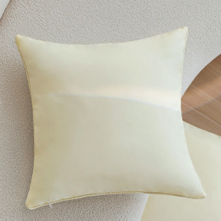 Square Decorative Cushion Cover made of silky Microvelours with fine piping and concealed zipper Kalsten