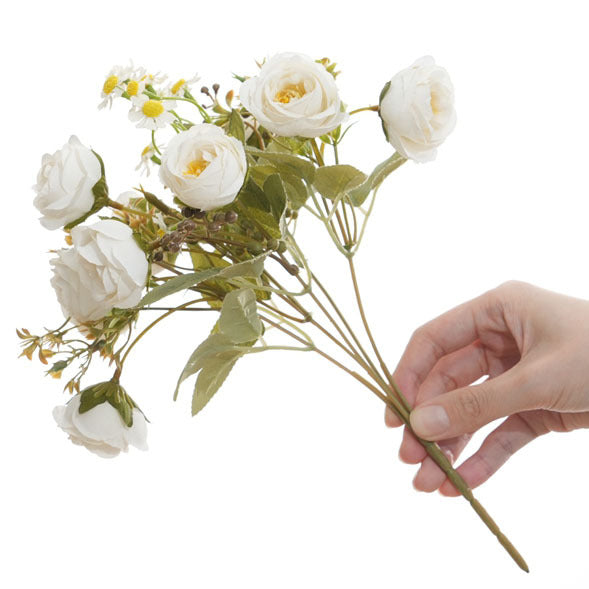 Lifelike Floral Bouquet with Wildflower Accents