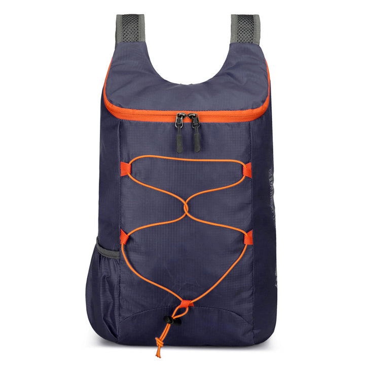 Women’s foldable lightweight day backpack with elastic front drawstring and side mesh pockets Kalsten