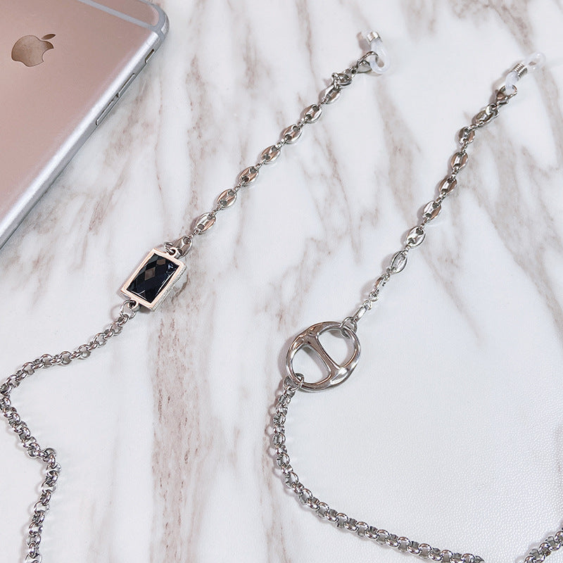 Elegant glasses holder chain with noble pendant Kalsten