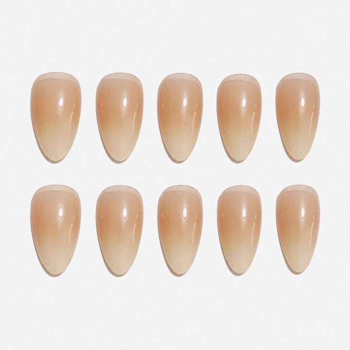 Artificial nails with elegant ombre effect and high-gloss finish Kalsten