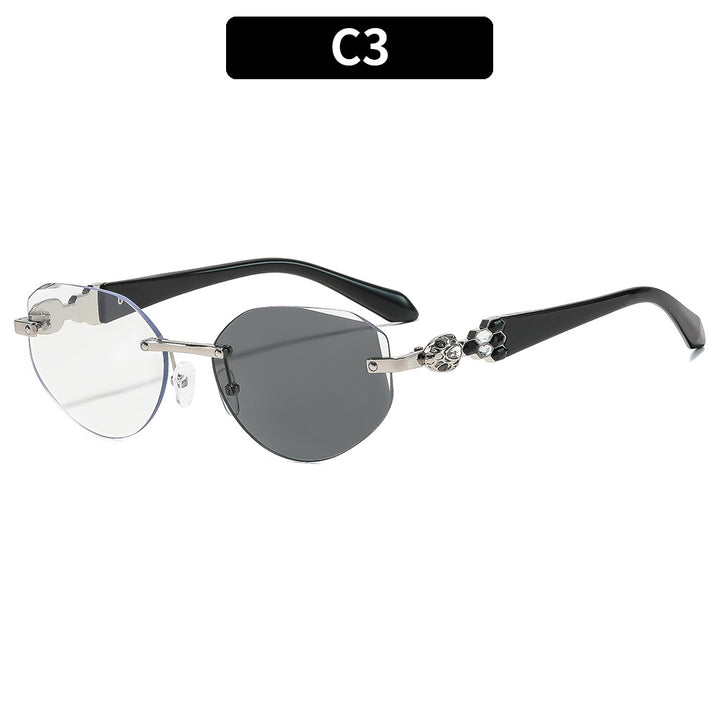 Avant-Garde Half-Moon Sunglasses