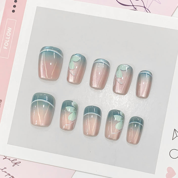Artificial nails with elegant flower design Kalsten