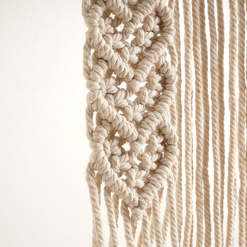 Macramé Wall Hanging Art with Wooden Shelf Kalsten