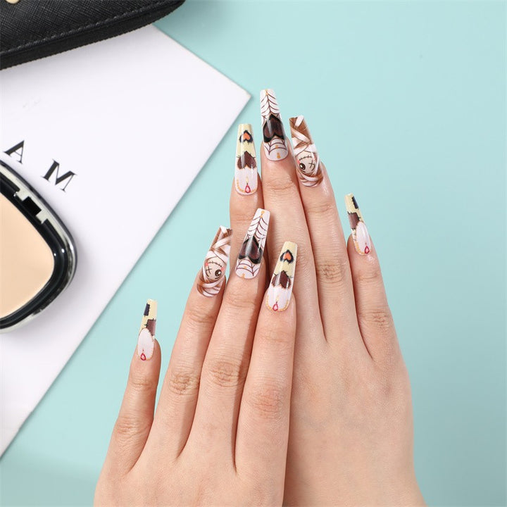 Stylish artificial nails in abstract design Kalsten