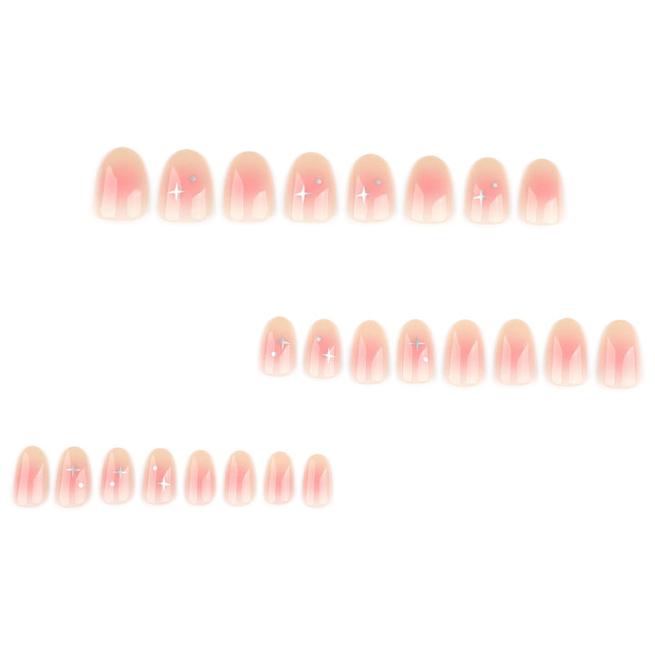 Artful nail extensions with shiny rhinestone accents Kalsten