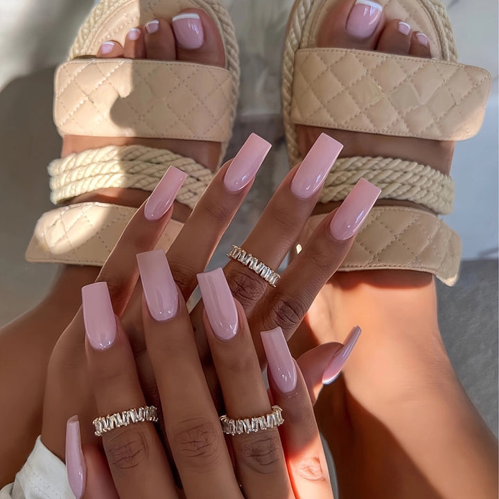 Elegant Long Square Press-On Nails Kalsten