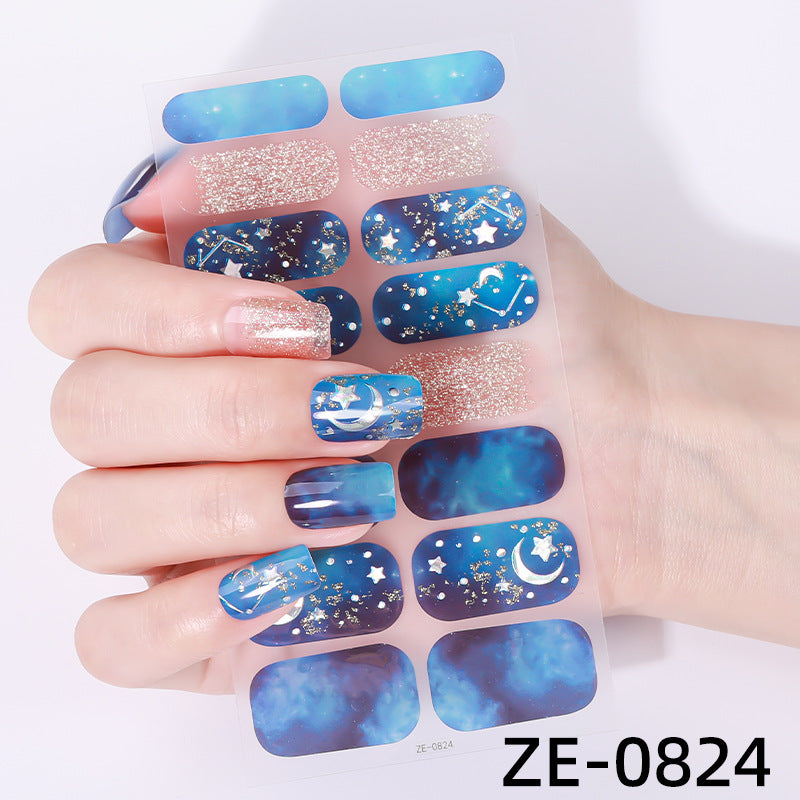 Celestial-Themed Nail Art Wraps