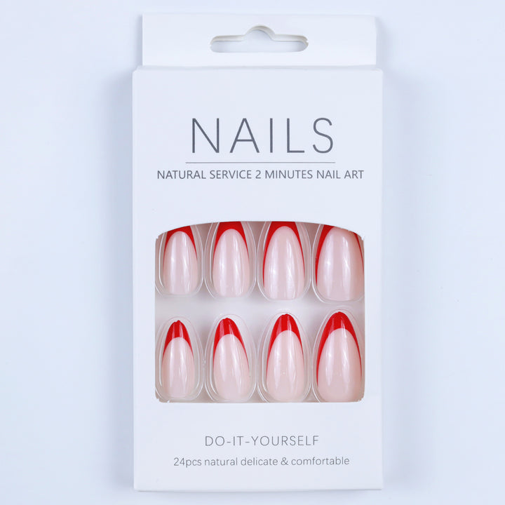 Artificial nails in stylish stiletto design with eye-catching top coat Kalsten