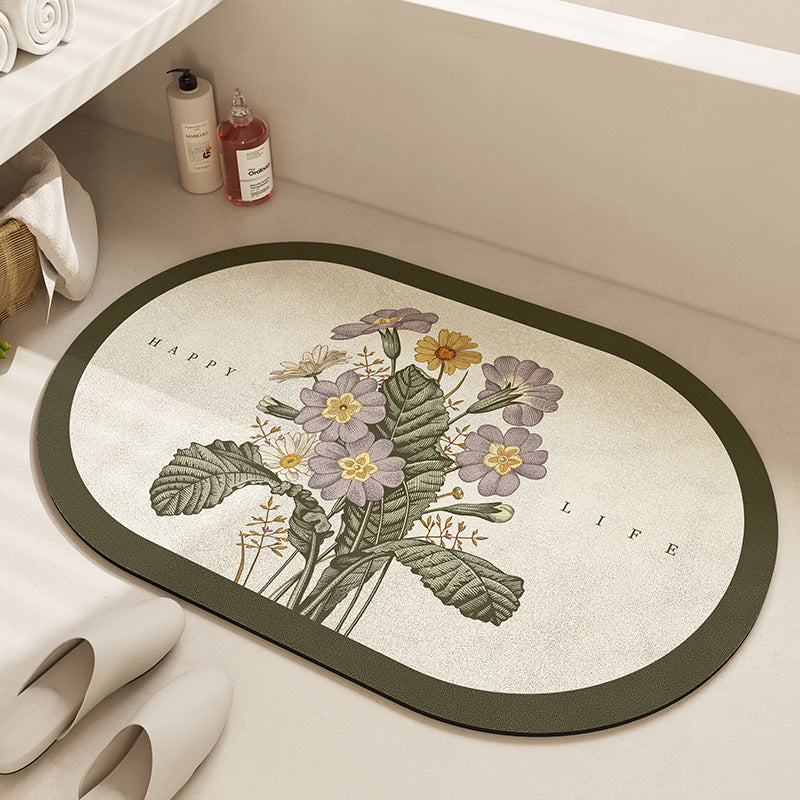 Floral Inspirational Bath Mat