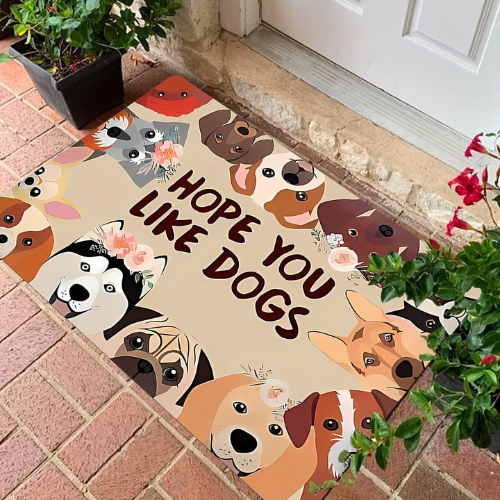 Cozy Dog-Themed Floor Mat