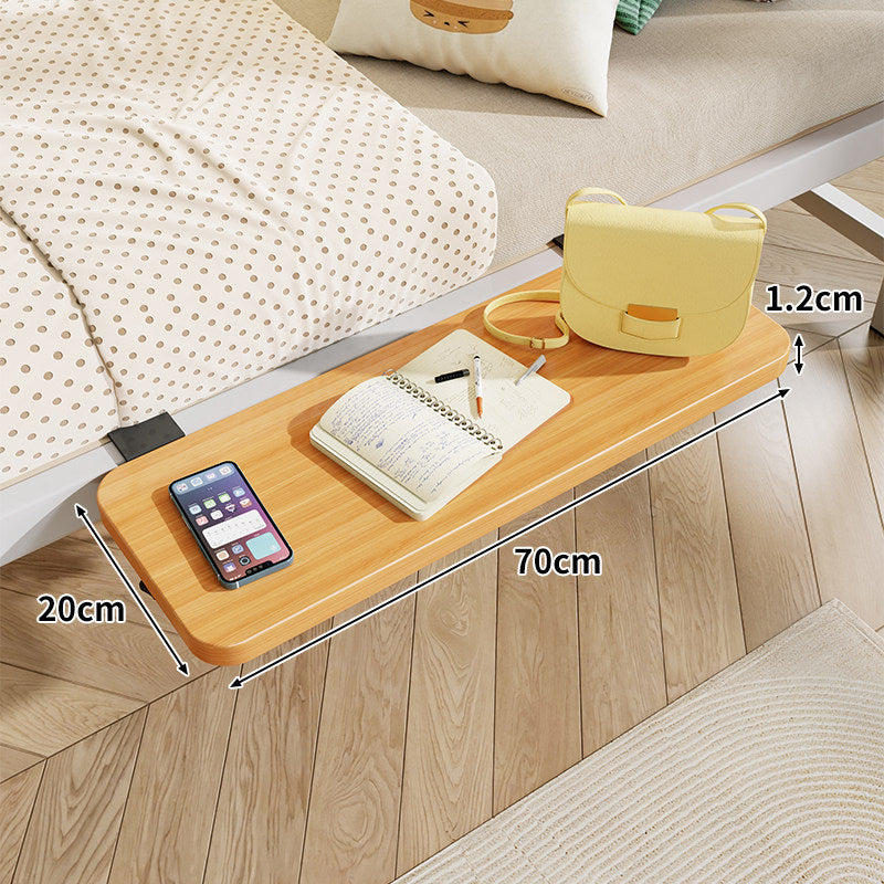 Clamp-On Floating Bedside Shelf with Bamboo Top and Slim Profile