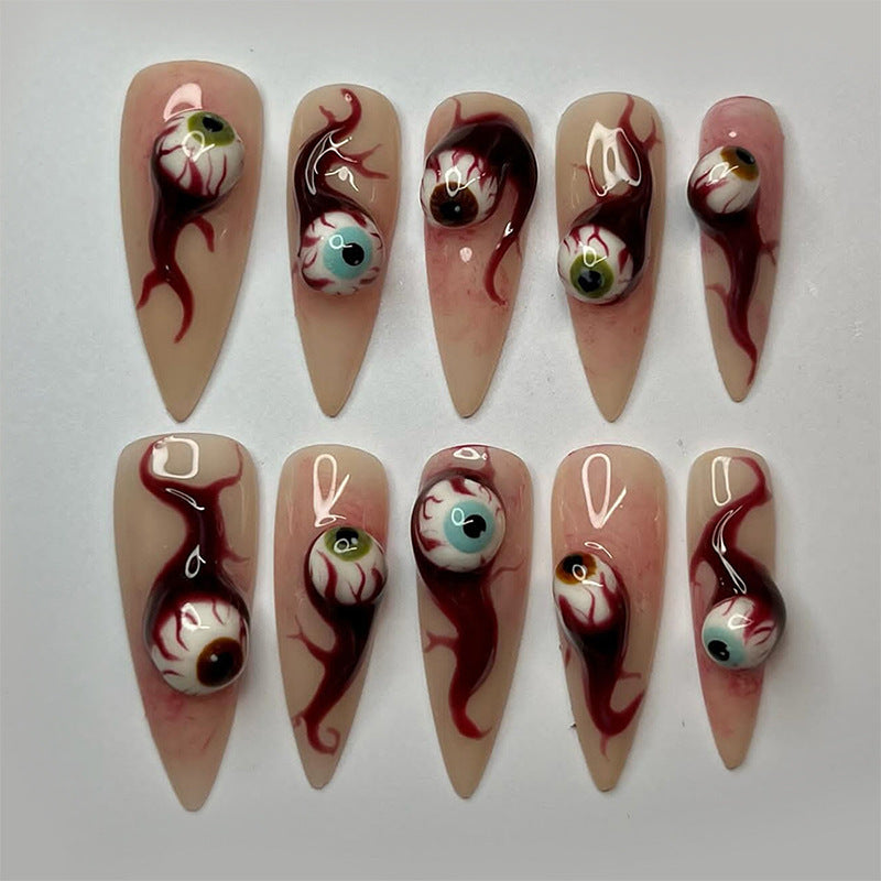 Nail art set with creative eye design Kalsten